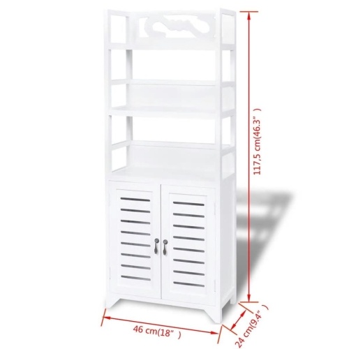 

cabinet wooden bathroom white albuquerque 46x24x117,5 cm