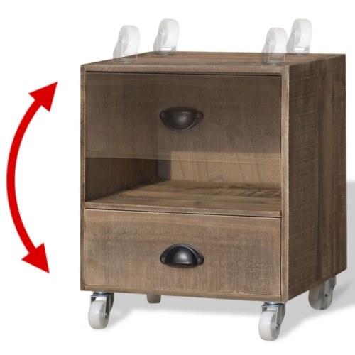 

Bedside table Solid wood brown