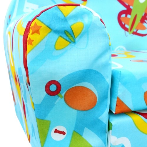 

Children's foldable lounge chair Motif with planes
