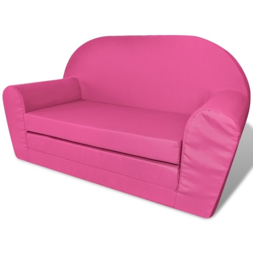 

Foldable pink children's daybed
