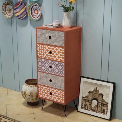 

Storage cabinet with 5 drawers Brown