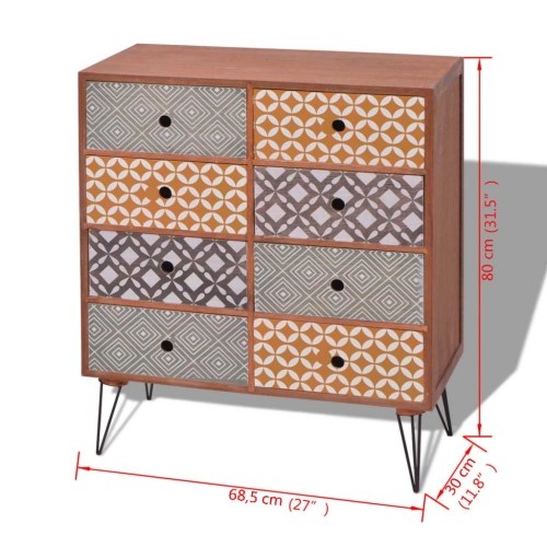 

Storage cabinet with 8 drawers brown