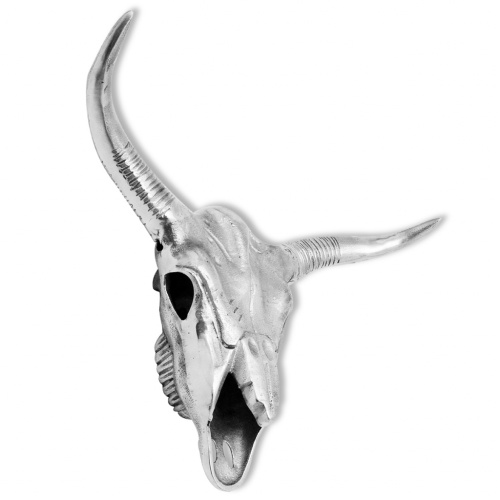 

Wall decoration in the shape of a bull's skull Aluminum Silver