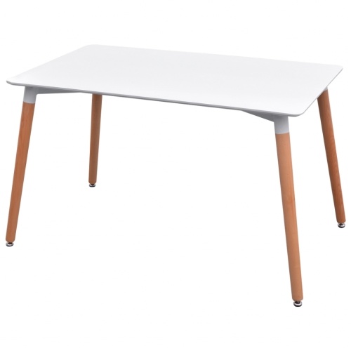

Set of table and chairs 7 pieces White and black