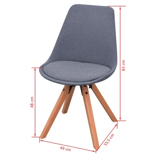 

Set of table and dining chair 7 pcs White and light gray