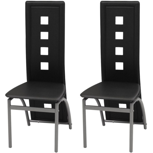 

Dining chairs 2 pcs Black artificial leather