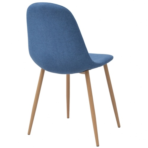 

4-Piece Fabric Blue Обеденные стулья