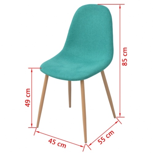 

2-piece dining room chairs Green Fabric