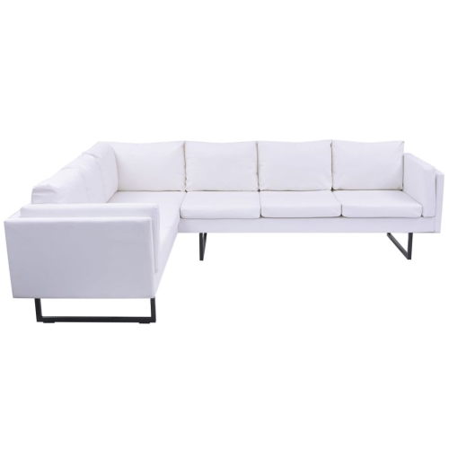 

Corner sofa White artificial leather