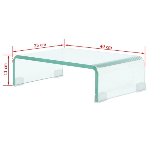 

Подставка для телевизора / для мониторов 40 x 25 x 11 см Прозрачное стекло