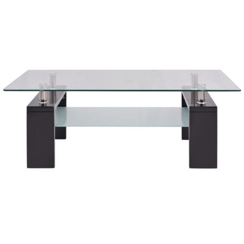 

Журнальный столик с нижней полкой 110x60x40cm Черный