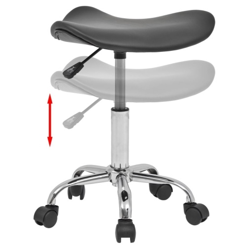 

Swivel bar stool Synthetic leather Black