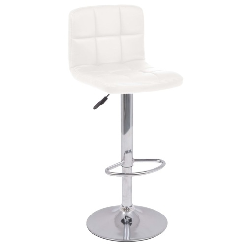 

Swivel bar stool 2 pcs White synthetic leather