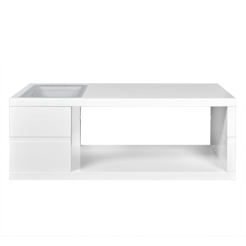 

Coffee table with high gloss white LED 105 x 55 x 41,5 cm