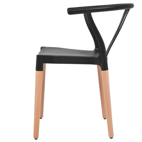 

Dining chairs 2 pcs Black