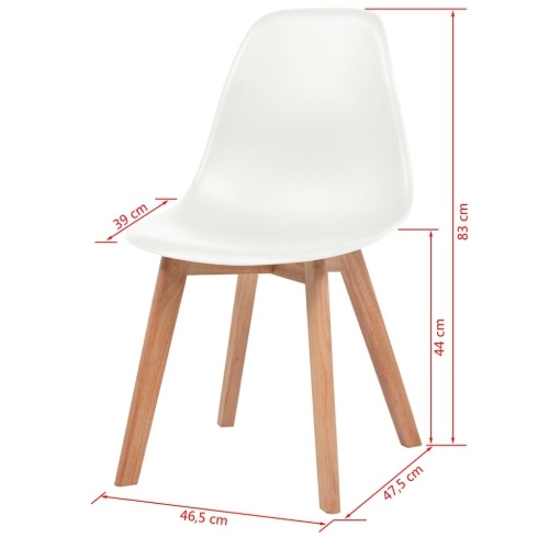 

Dining chair 6 pcs White