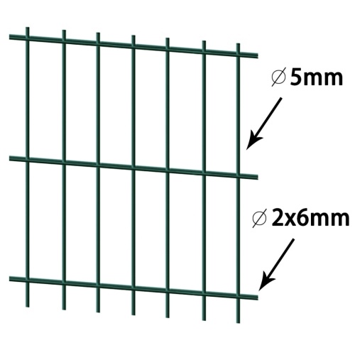 

2D garden fence panels 2008 x 1830 mm 14 m Green