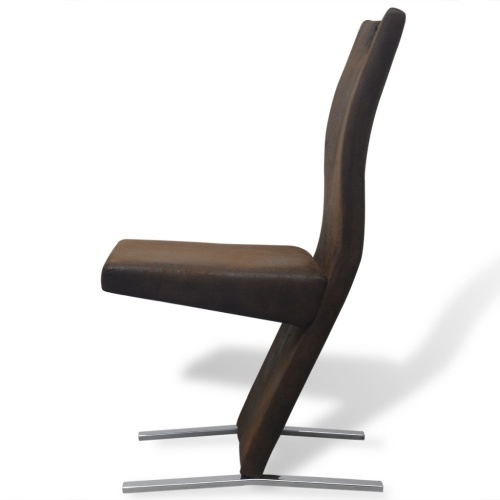 

dining room chairs 6 pcs Brown fabric