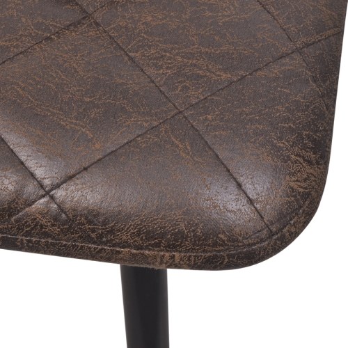 

Dining chair 6 pcs Synthetic leather Dark brown