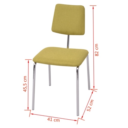 

Green Fabric 6 Piece Dining Chair