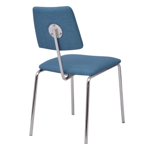 

2 Piece Fabric Blue Dining Chair