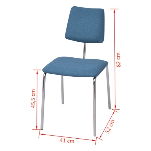

Blue Fabric 6 Piece Dining Chair