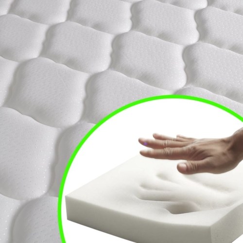 

Single bed and foam mattress 90 x 200 cm Metal Gray