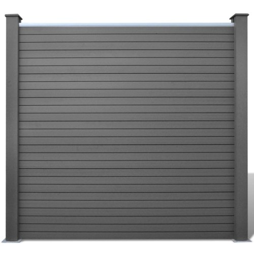 

Garden fence panel 2 pcs Wood Composite Gray 361 cm