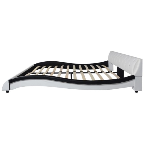

Memory foam bed and mattress 180cm Artificial leather White / Black