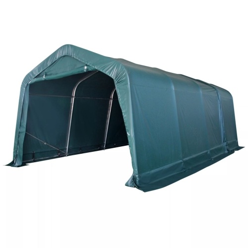 Abri tente de stockage multigarage acier 3,3x6,4m PVC vert