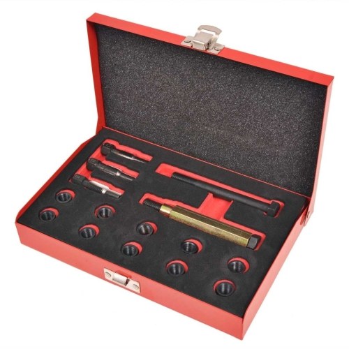 

15-piece M10x1.0mm incandescent spark plug thread repair kit