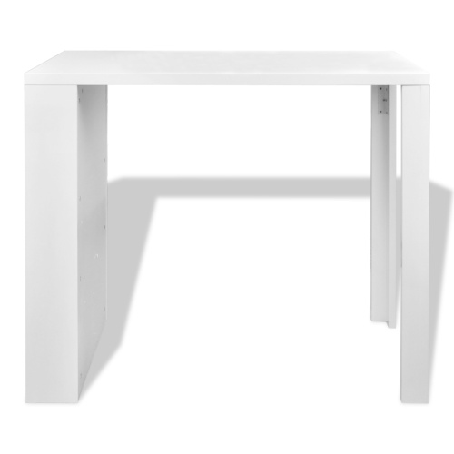 

High Gloss Bar Coffee Table Dining Table 3-layer Rack White