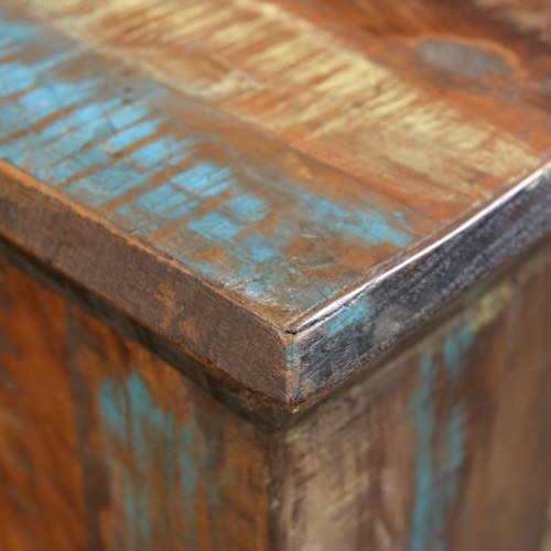 

Reclaimed Wood Stool Hocker Antique Chair