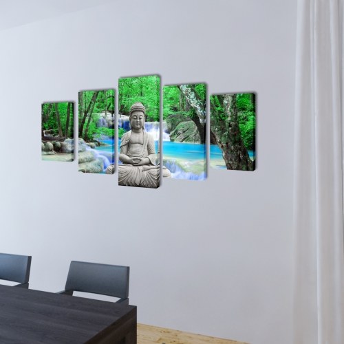 

Canvas Wall Print Set Buddha 79" x 39"