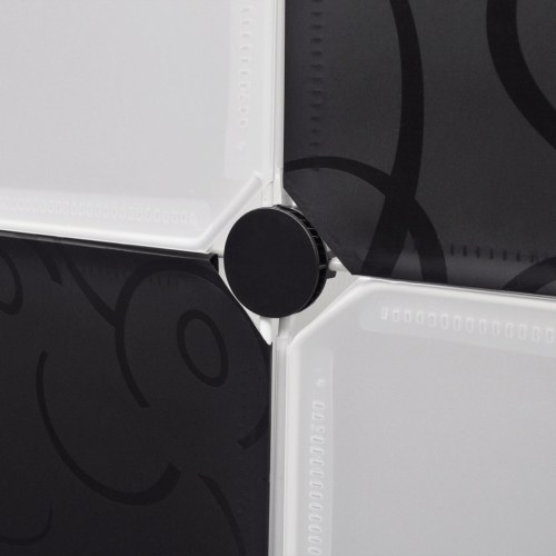 

Black-white Storage Cube Organizer 9 Compartments 43.3"x14.6"x43.3"