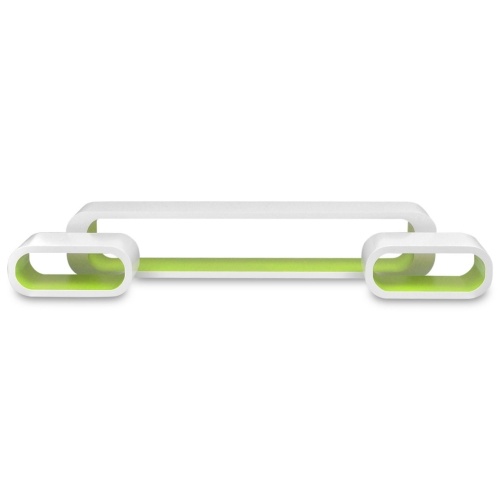 

3 White-Green MDF Floating Wall Display Shelf Cubes Book/DVD Storage