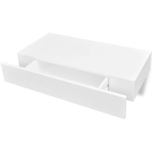 

Белый MDF Плавающий настенный дисплей Полка 1 Ящик / DVD-накопитель