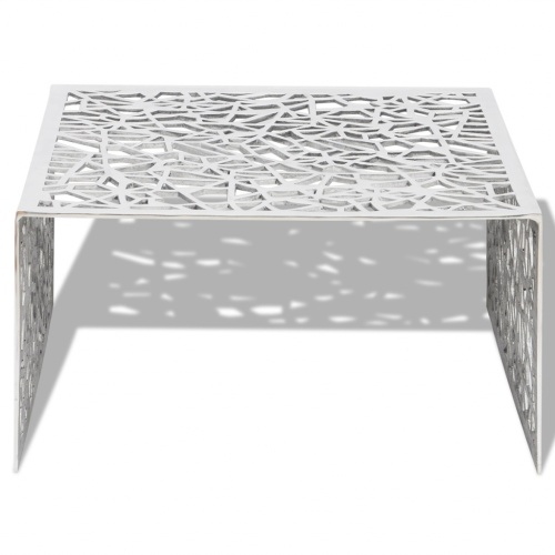

Алюминиевый журнальный столик Silver Geometric Openwork Design