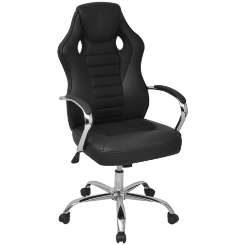 

Executive Office Chair Racing Black Synthetic Leather