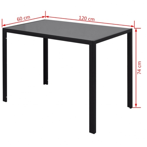 

7 piece black and white dining table set