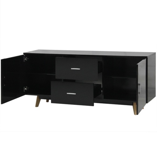 

Буфет с высоким блеском 63 "x15.7" x27.6 "MDF Черный
