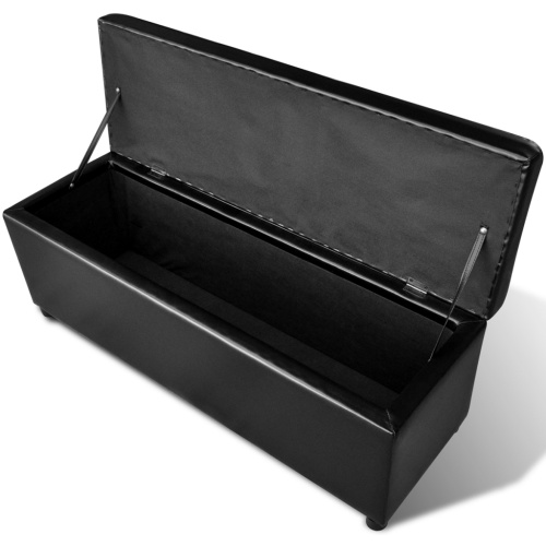 

Long Storage Bench Wood Black