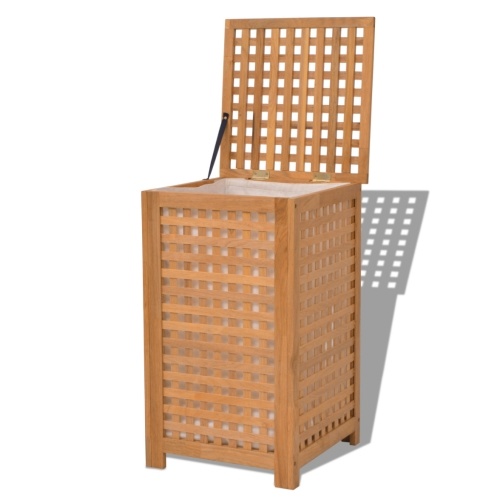 

Корзина для белья из цельного дерева грецкого ореха 39x39x65 см