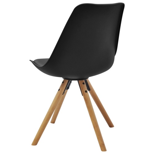 

Dining chairs 4 units black artificial leather