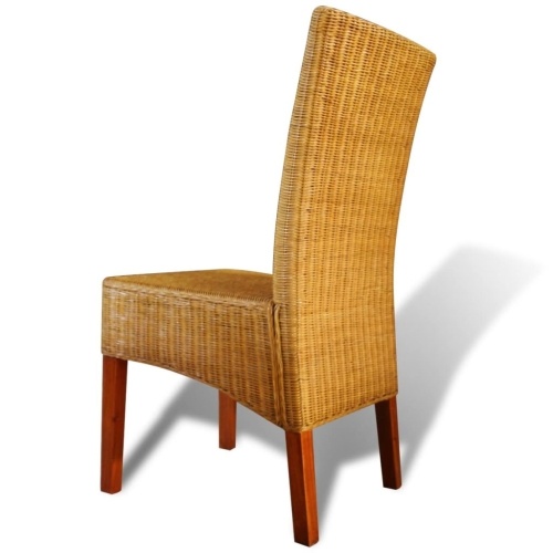 

Dining chairs 2 units rattan brown