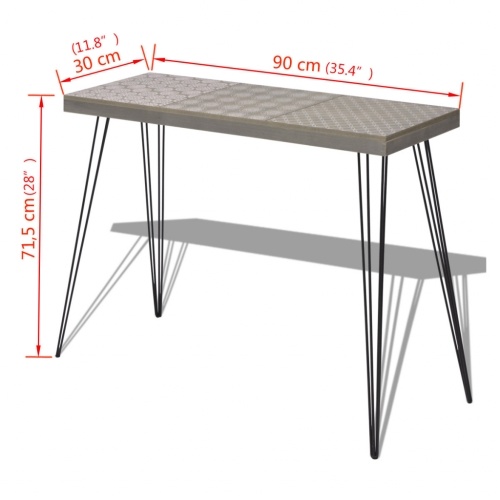 

Console Table 35.4"x11.8"x28" Gray