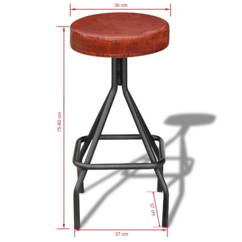 

Brown and black authentic leather bar stool