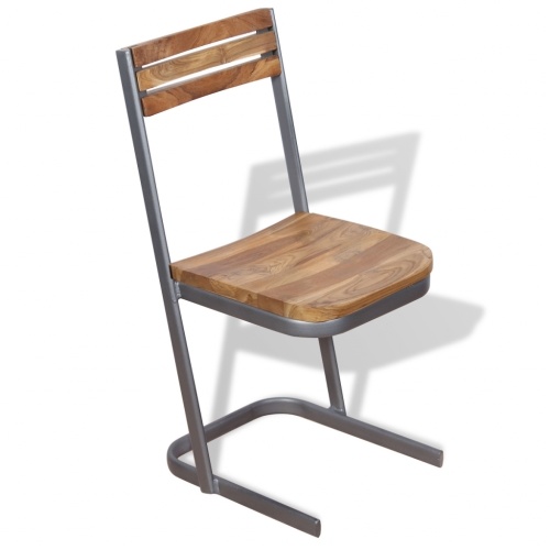 

Dining Chairs 2 pcs Solid Teak Wood