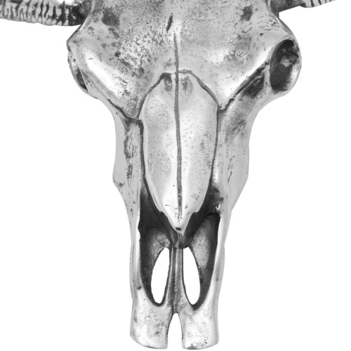 

Skull Head Decoration Wall-Mounted Aluminum Silver