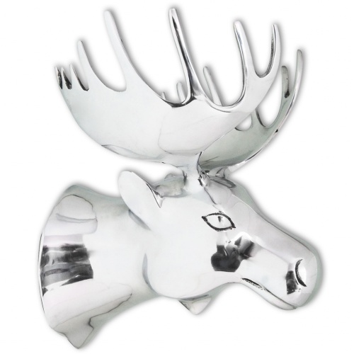 

Moose Head Decoration Wall-Mounted Aluminum Silver